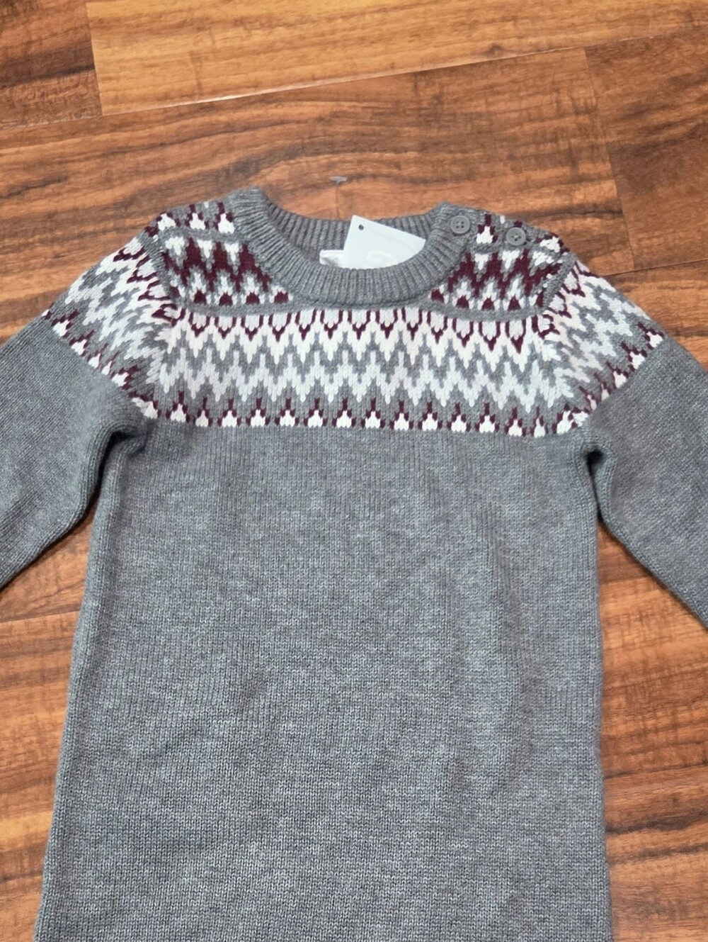 Gymboree NWT 6-12 Months Gray Sweater Romper, Owl Bodysuit & 2-pack Socks - Picture 4 of 13